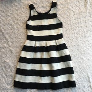 Elisa B. Striped Pouf Dress